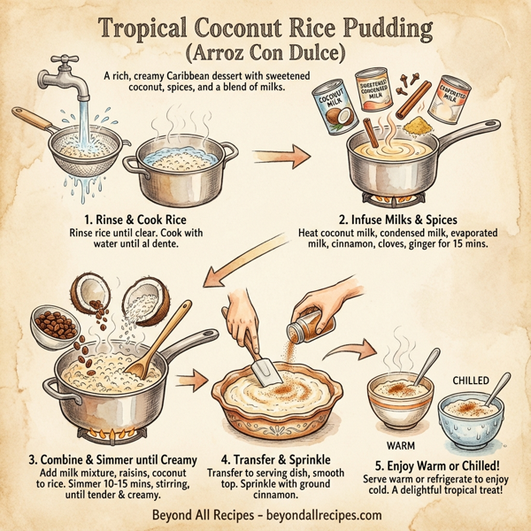 Tropical Coconut Rice Pudding (Arroz Con Dulce) instructions