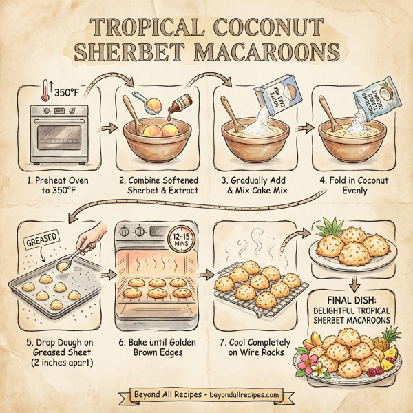 Tropical Coconut Sherbet Macaroons instructions