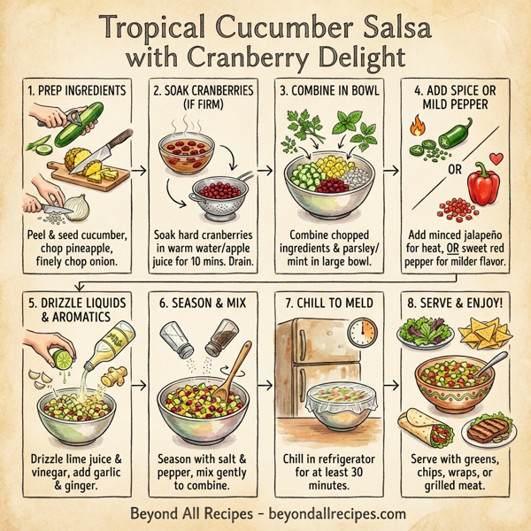 Tropical Cucumber Salsa with Cranberry Delight instructions