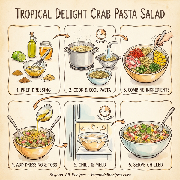 Tropical Delight Crab Pasta Salad instructions