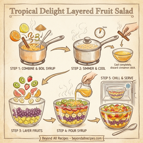 Tropical Delight Layered Fruit Salad instructions