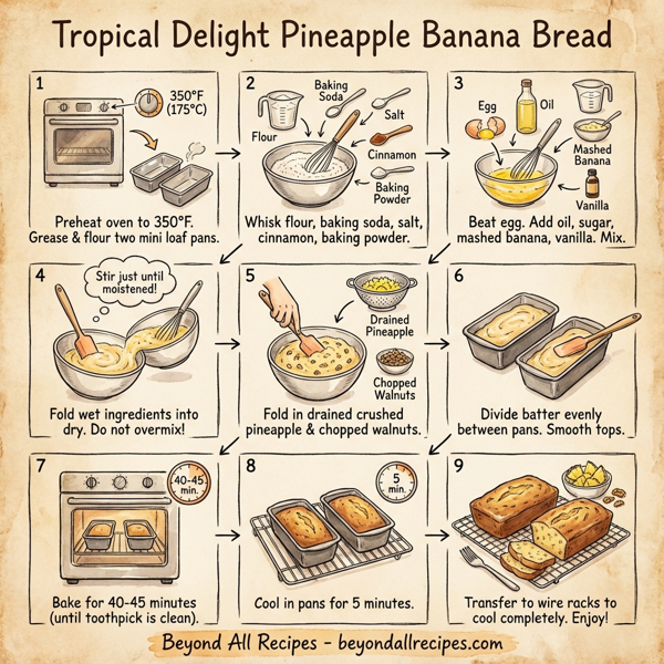 Tropical Delight Pineapple Banana Bread instructions