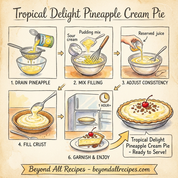 Tropical Delight Pineapple Cream Pie instructions