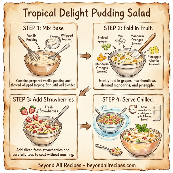 Tropical Delight Pudding Salad instructions