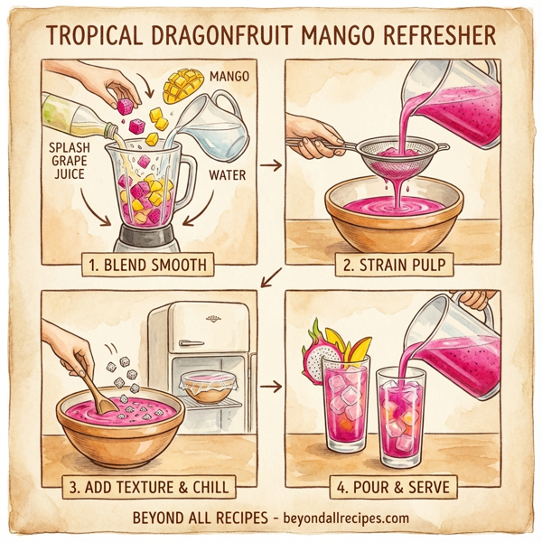 Tropical Dragonfruit Mango Refresher instructions