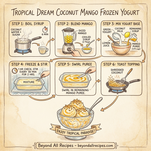 Tropical Dream Coconut Mango Frozen Yogurt instructions