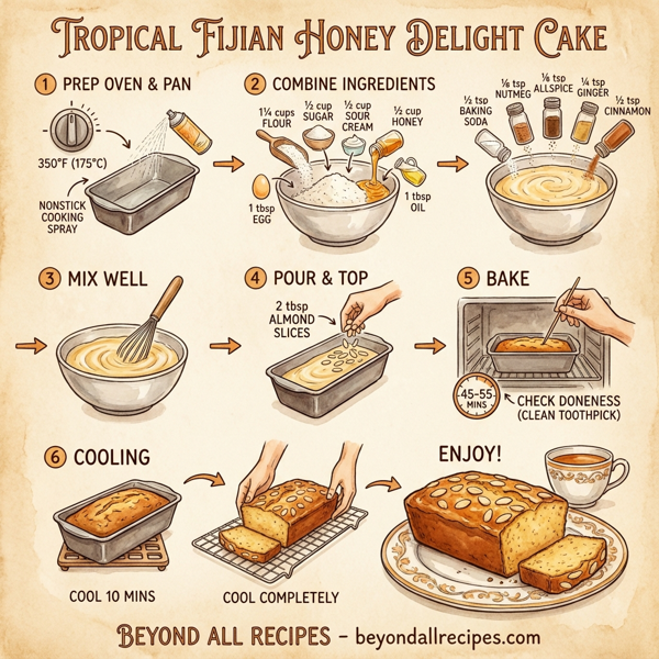 Tropical Fijian Honey Delight Cake instructions