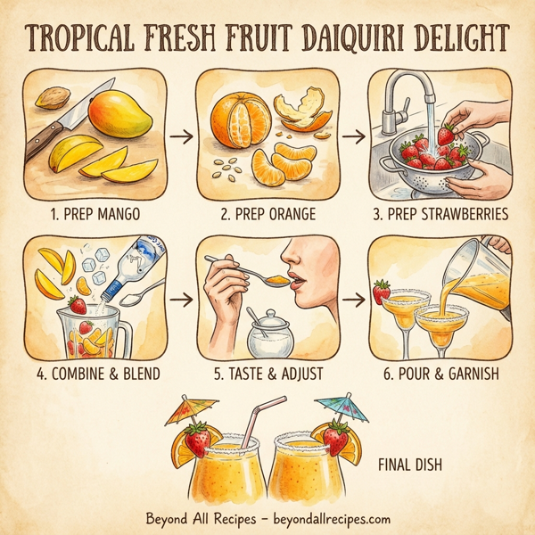 Tropical Fresh Fruit Daiquiri Delight instructions