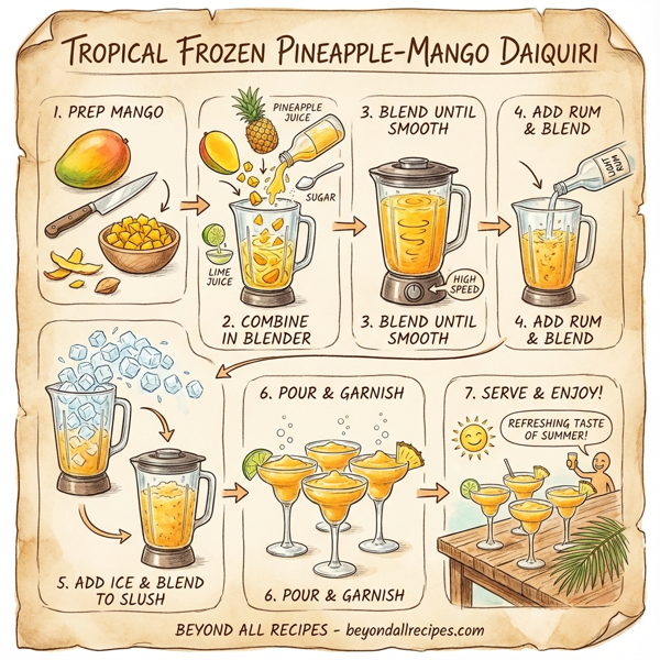Tropical Frozen Pineapple-Mango Daiquiri instructions