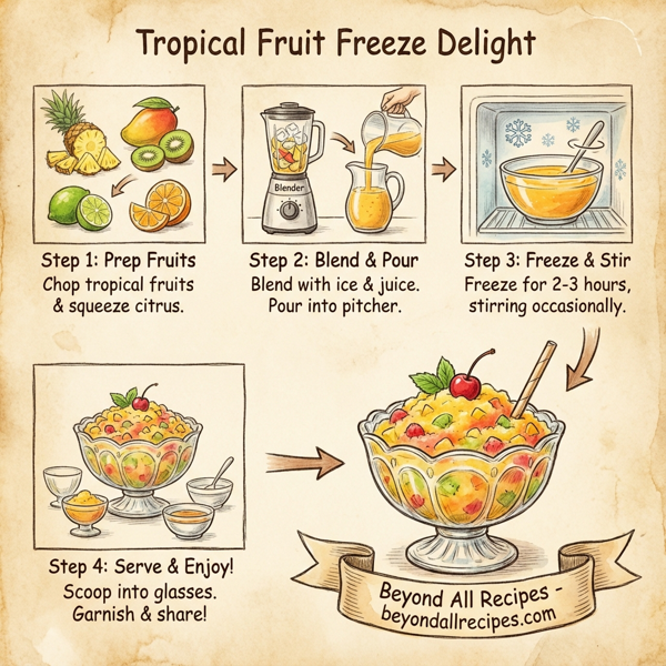 Tropical Fruit Freeze Delight instructions