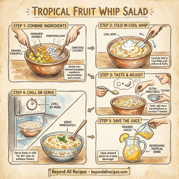 Tropical Fruit Whip Salad instructions
