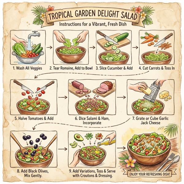 Tropical Garden Delight Salad instructions
