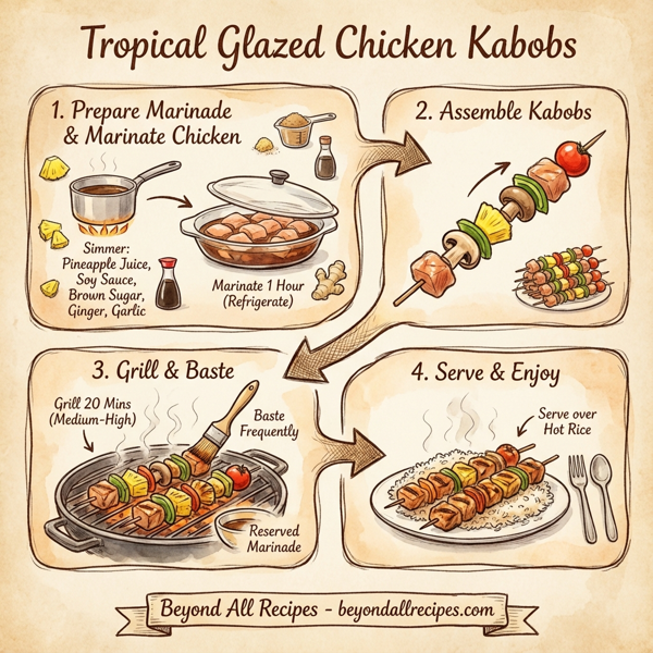 Tropical Glazed Chicken Kabobs instructions