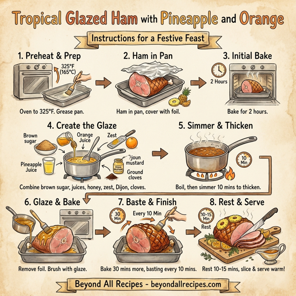 Tropical Glazed Ham with Pineapple and Orange instructions