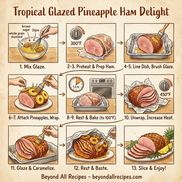 Tropical Glazed Pineapple Ham Delight instructions