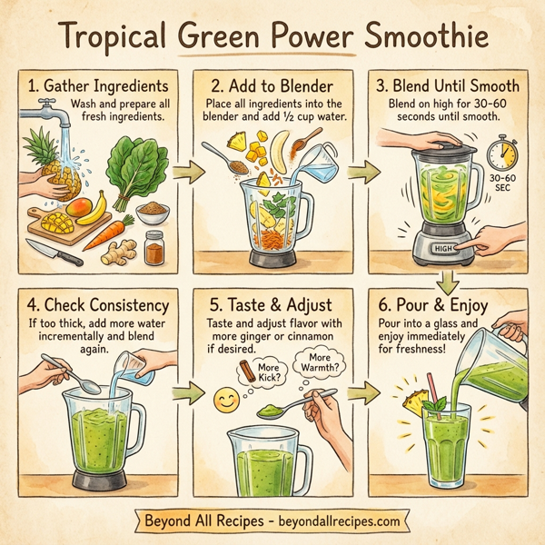 Tropical Green Power Smoothie instructions
