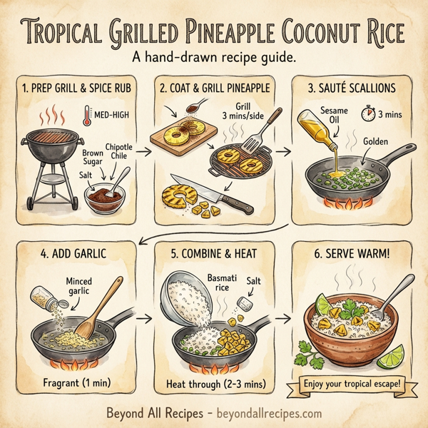 Tropical Grilled Pineapple Coconut Rice instructions