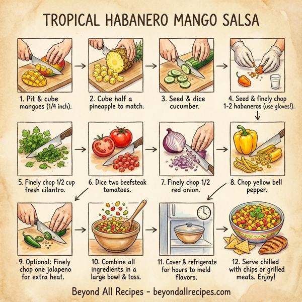 Tropical Habanero Mango Salsa instructions