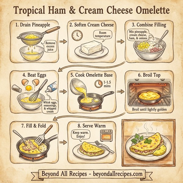 Tropical Ham & Cream Cheese Omelette instructions