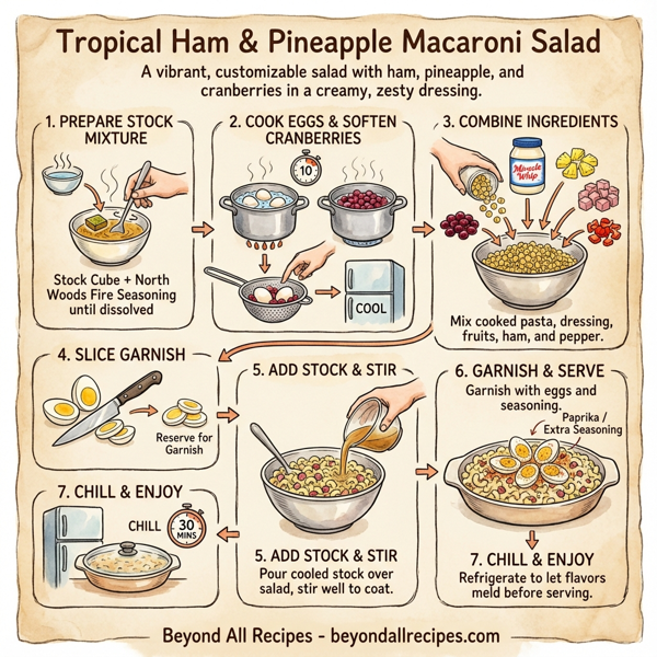 Tropical Ham & Pineapple Macaroni Salad instructions