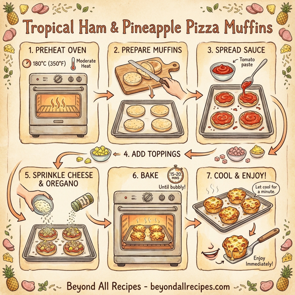Tropical Ham & Pineapple Pizza Muffins instructions