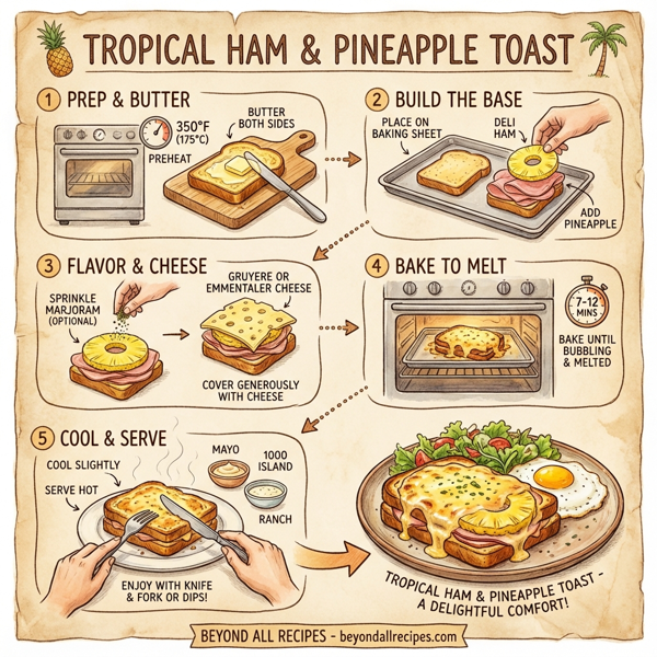 Tropical Ham & Pineapple Toast instructions