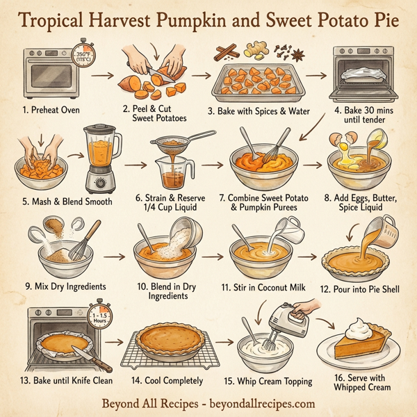 Tropical Harvest Pumpkin and Sweet Potato Pie instructions