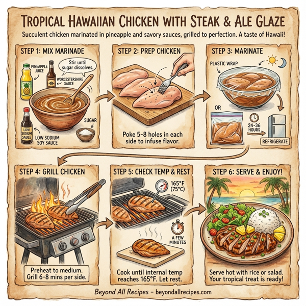 Tropical Hawaiian Chicken with Steak & Ale Glaze instructions