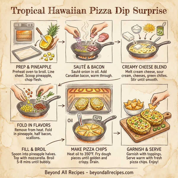 Tropical Hawaiian Pizza Dip Surprise instructions