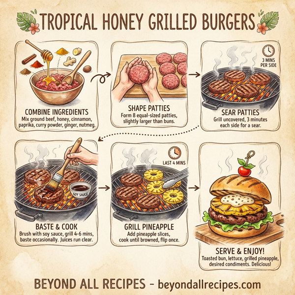 Tropical Honey Grilled Burgers instructions