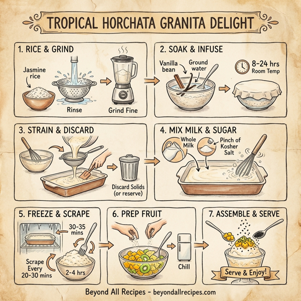 Tropical Horchata Granita Delight instructions