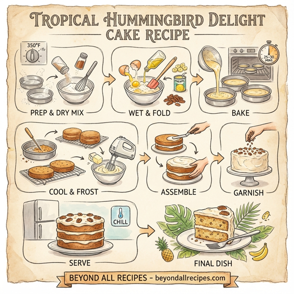 Tropical Hummingbird Delight Cake instructions