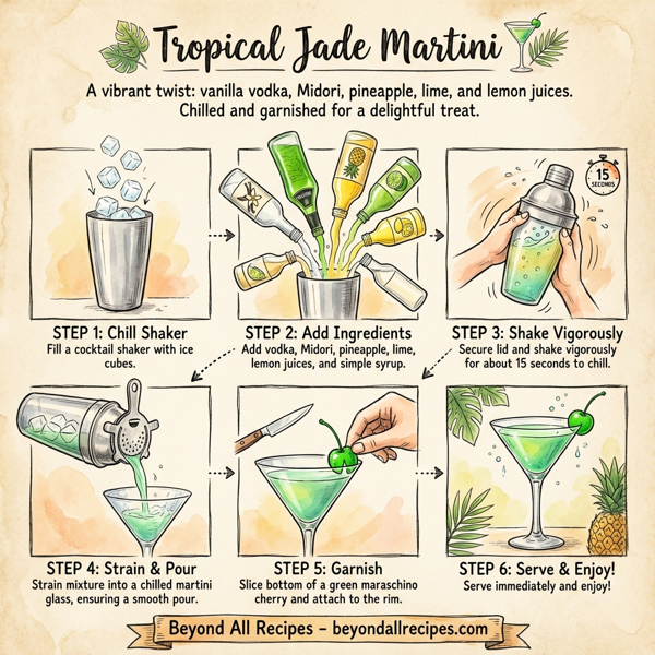 Tropical Jade Martini instructions