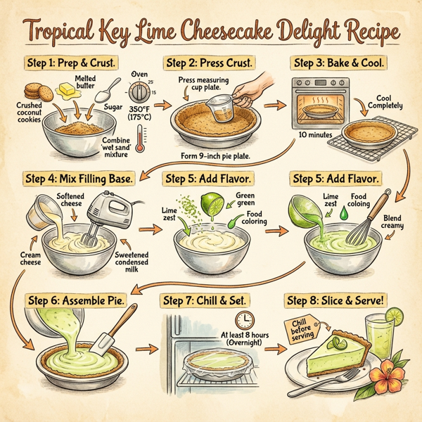 Tropical Key Lime Cheesecake Delight instructions