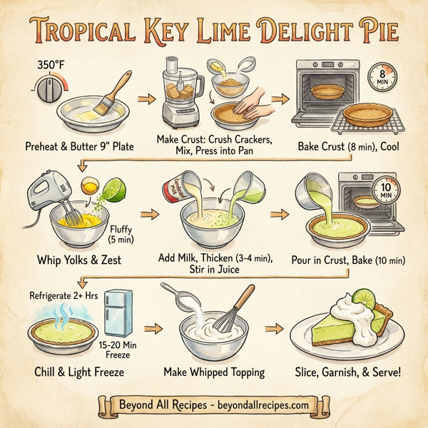 Tropical Key Lime Delight Pie instructions