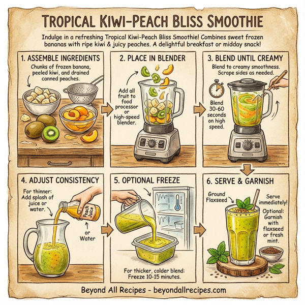 Tropical Kiwi-Peach Bliss Smoothie instructions