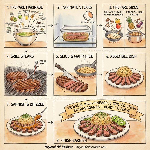 Tropical Kiwi-Pineapple Grilled Steak Extravaganza instructions