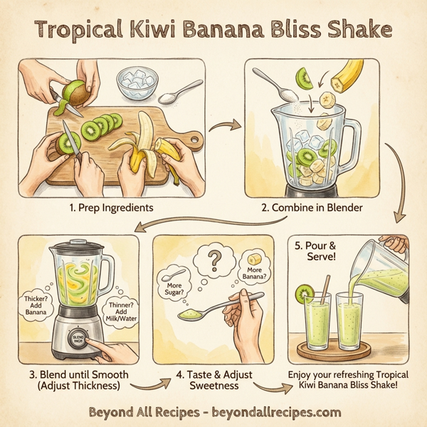 Tropical Kiwi Banana Bliss Shake instructions