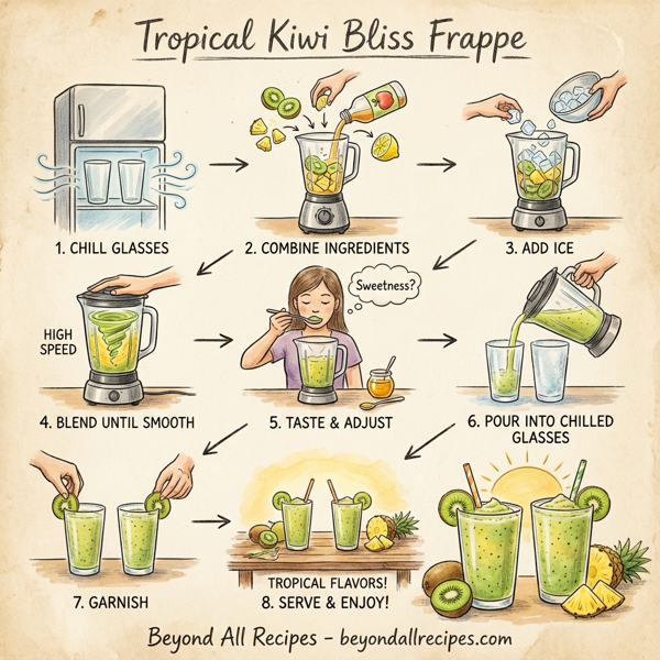 Tropical Kiwi Bliss Frappe instructions