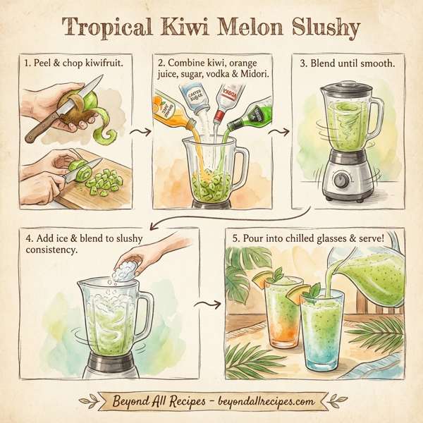 Tropical Kiwi Melon Slushy instructions