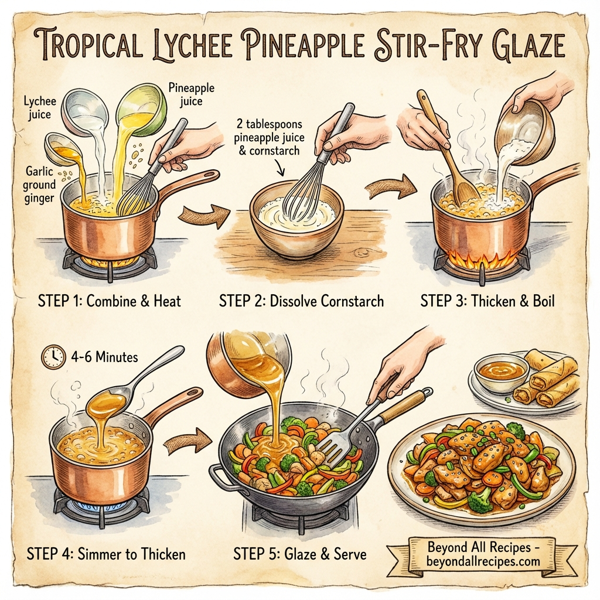 Tropical Lychee Pineapple Stir-Fry Glaze instructions
