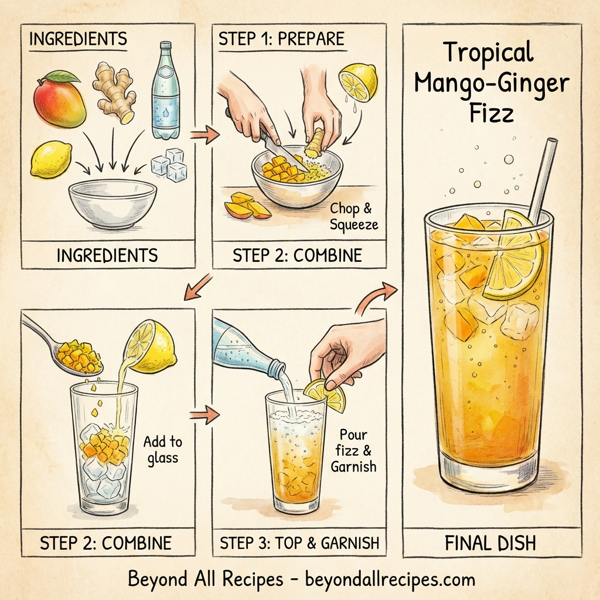 Tropical Mango-Ginger Fizz instructions