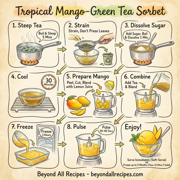 Tropical Mango-Green Tea Sorbet instructions