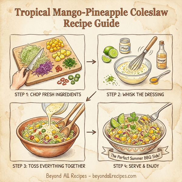 Tropical Mango-Pineapple Coleslaw instructions