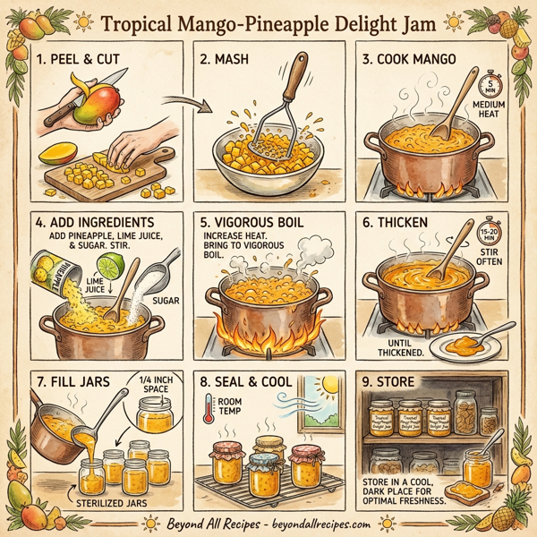 Tropical Mango-Pineapple Delight Jam instructions