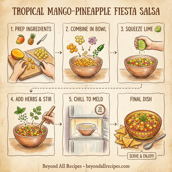 Tropical Mango-Pineapple Fiesta Salsa instructions