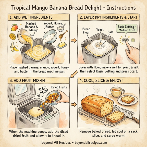 Tropical Mango Banana Bread Delight instructions
