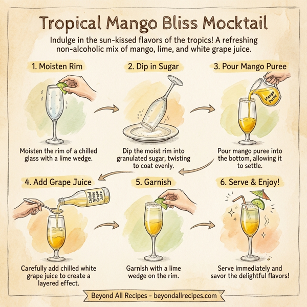 Tropical Mango Bliss Mocktail instructions