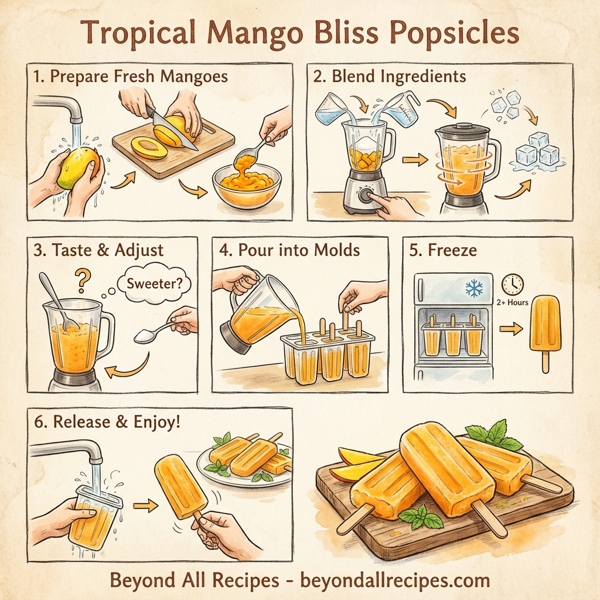 Tropical Mango Bliss Popsicles instructions