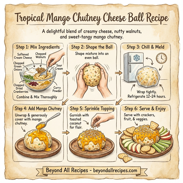 Tropical Mango Chutney Cheese Ball instructions